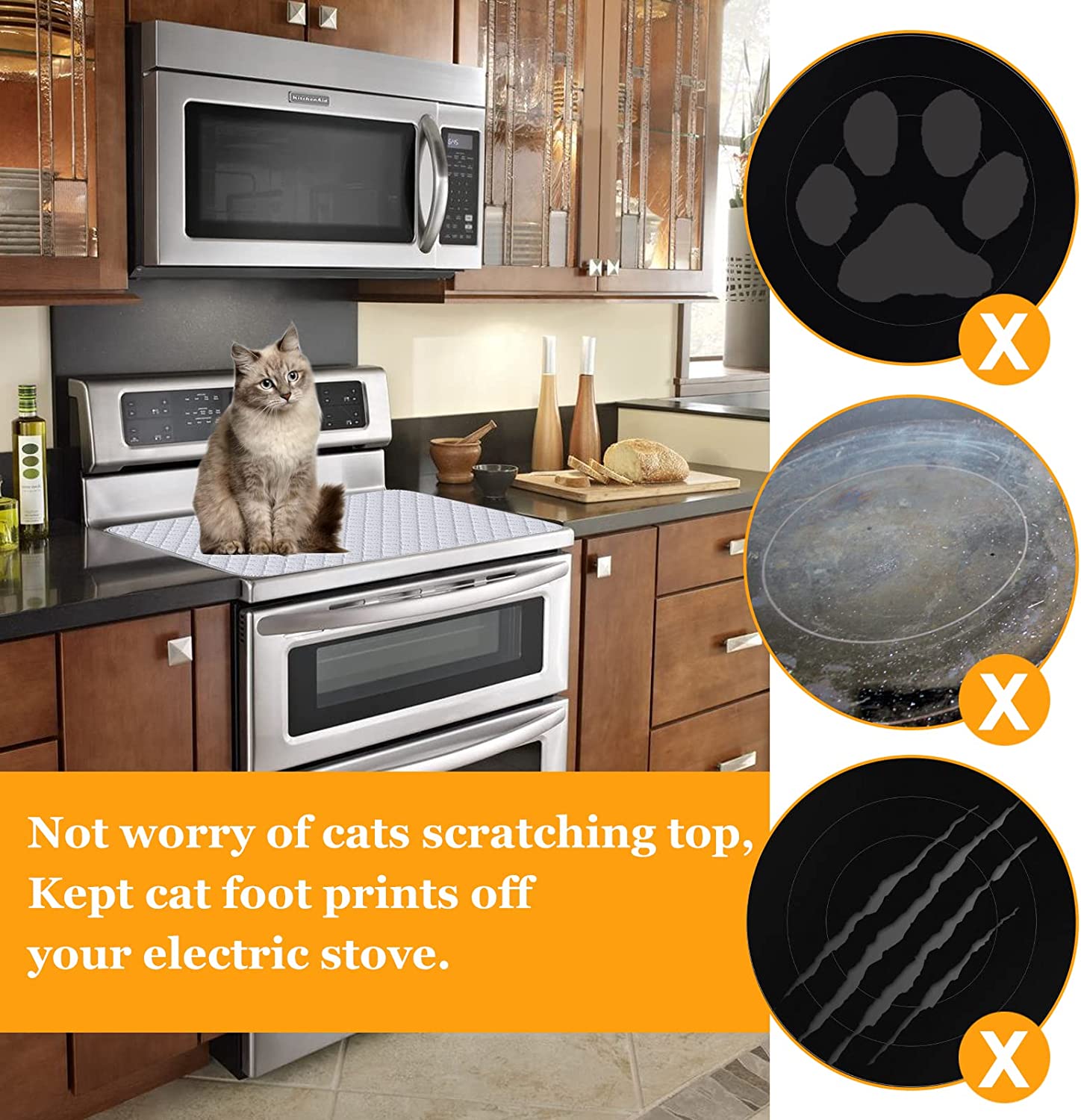Cat and Dog Collection, Stove Top Cover, Glass Top Cover, Stove Top  Protector, Stove Top Pad, Ceramic Stovetop Protector, Kitchen Decor 