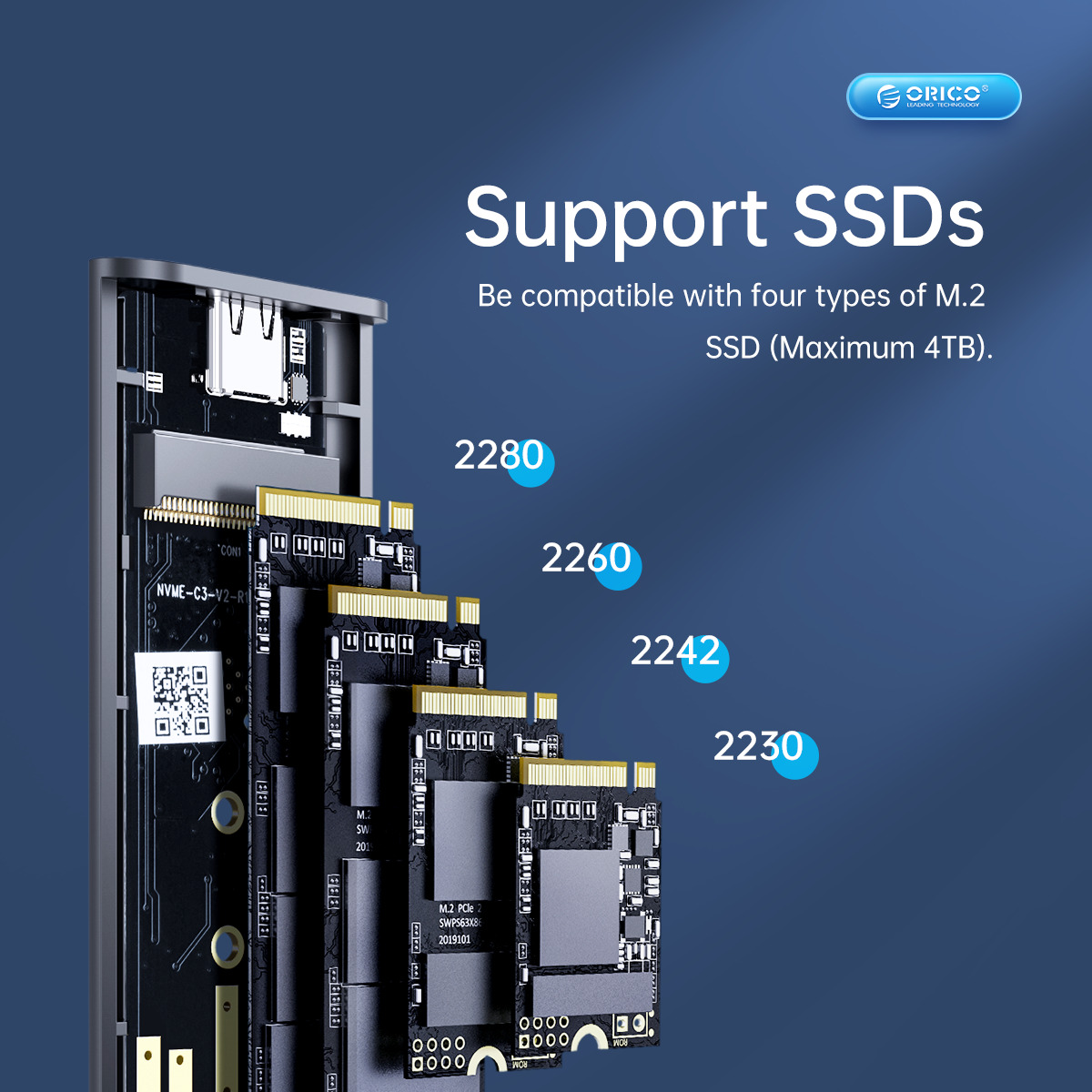 Boîtier SSD ORICO Dual M.2 NVMe adaptateur USB C vers M2 - Temu France