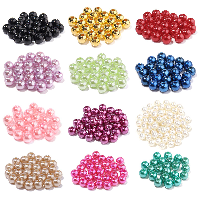 650pcs Art Faux Pearls Undrilled Faux Pearls No Hole Imitation Round Pearls  Beads Loose Pearls Decorative Bulk Filler Beads for Jewelry Making, Crafts