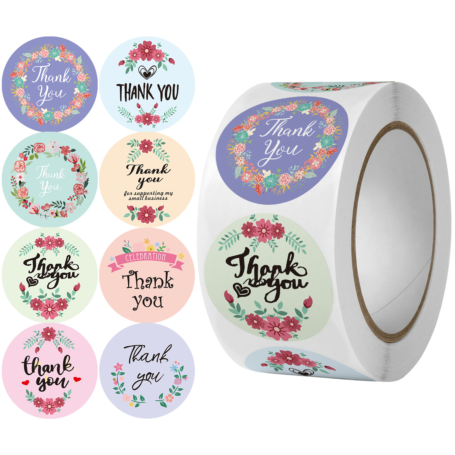 500 Stickers Self-adhesive Thank You Stickers Dessert Cake Baking 