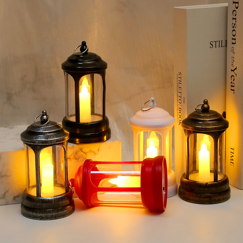 Led Lantern Decorative Vintage Black Lanterns With - Temu