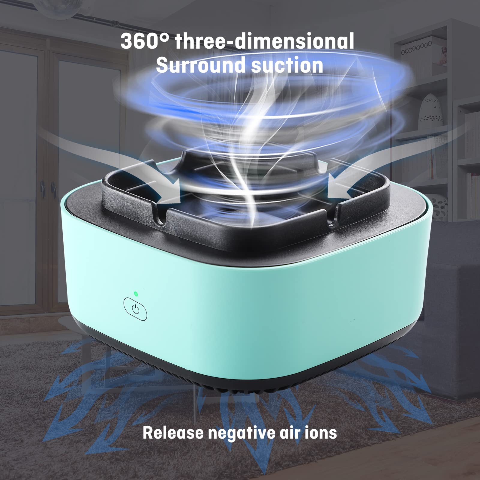 Cendrier Sans Fumée avec Purificateur D'air - Cendrier Électronique  Intelligent Anti Odeur 360°, Cendrier Extérieur avec Filtre,Cendrier  Portable