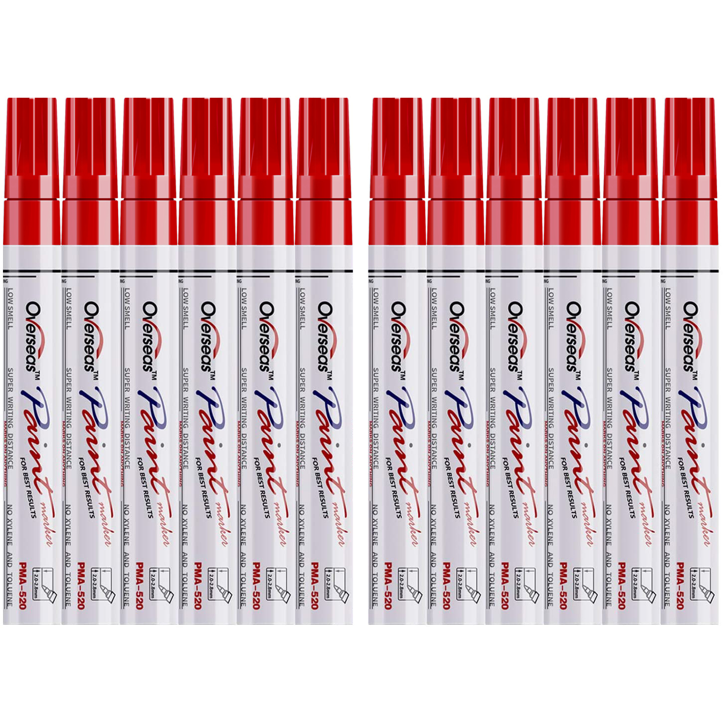 Red Paint Pen Permanent Paint Markers 8 Oil Based Paint Pens - Temu