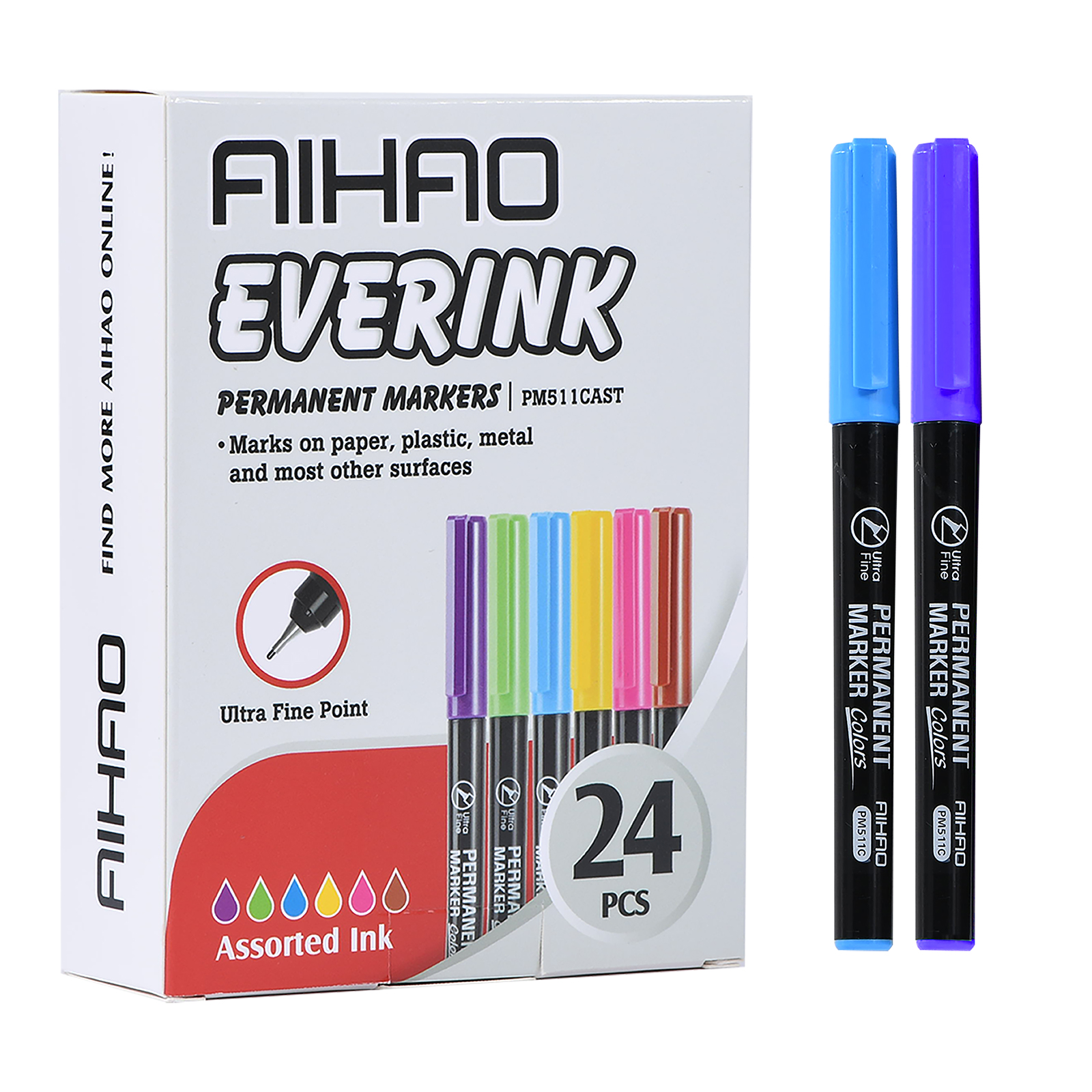  AIHAO Markers for Kids,Washable Markers With Stand Portable  Box,Dual Tip Markers Set, Brush & Fine Tips, 24 Pack, Art Supplies for  Coloring, Doodling, Sketching, Drawing, Journaling : Arts, Crafts 