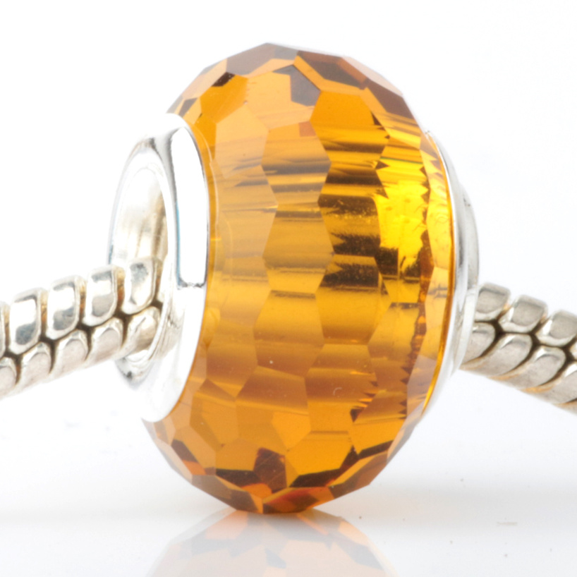 Crystal Glass Cut Large Hole Beads Diy Bracelet Jewelry - Temu