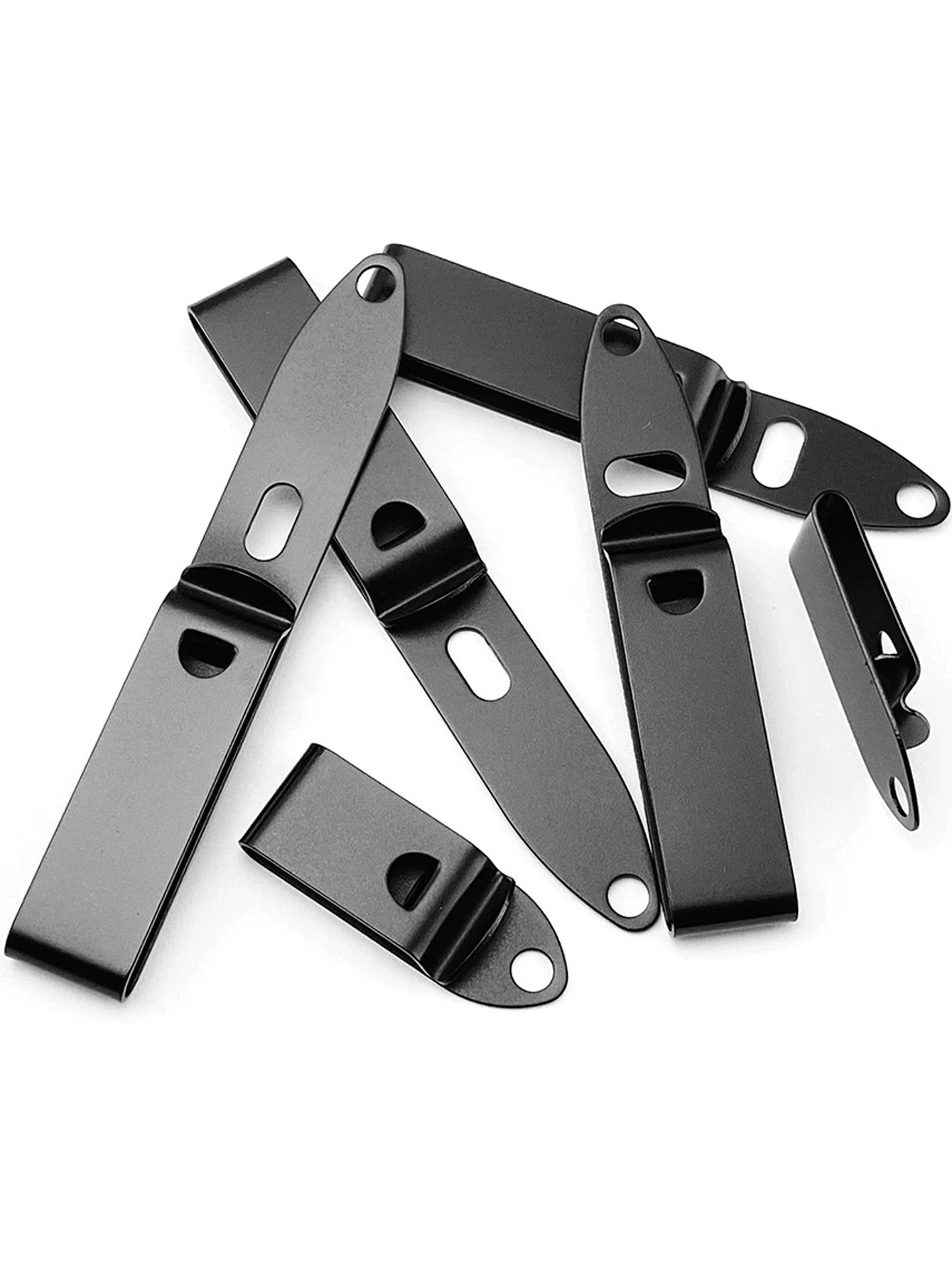 2 Clip Porta Profonda Per Coltelli - In Metallo | Per Modelli Spyderco, Benchmade E Altri | Design A 3 Fori - Foto 8