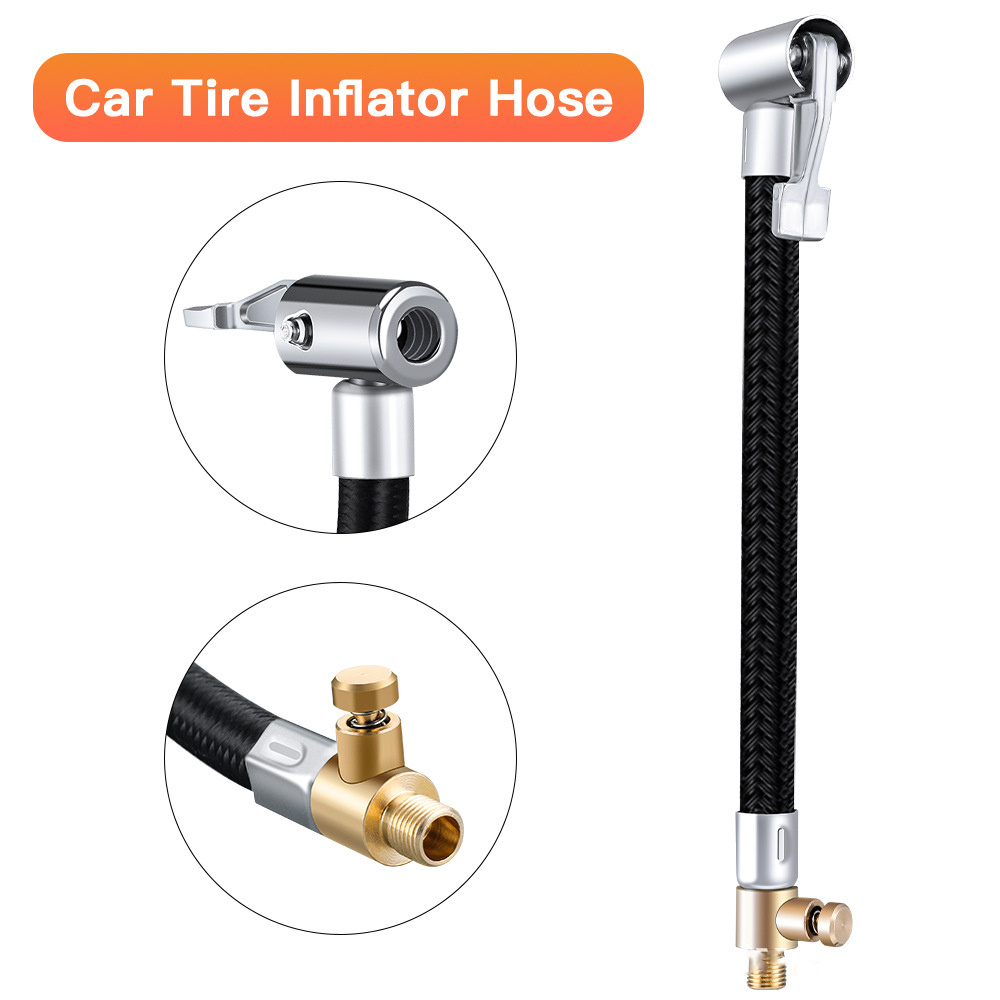 Tire Inflator Hose Inflatable Car Adapter Twist Tyre Air Pump Extension ...