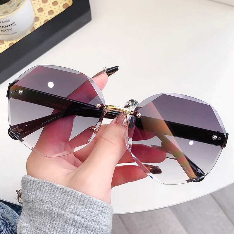 Gradient Lens Sunglasses Polygon Frame Glasses