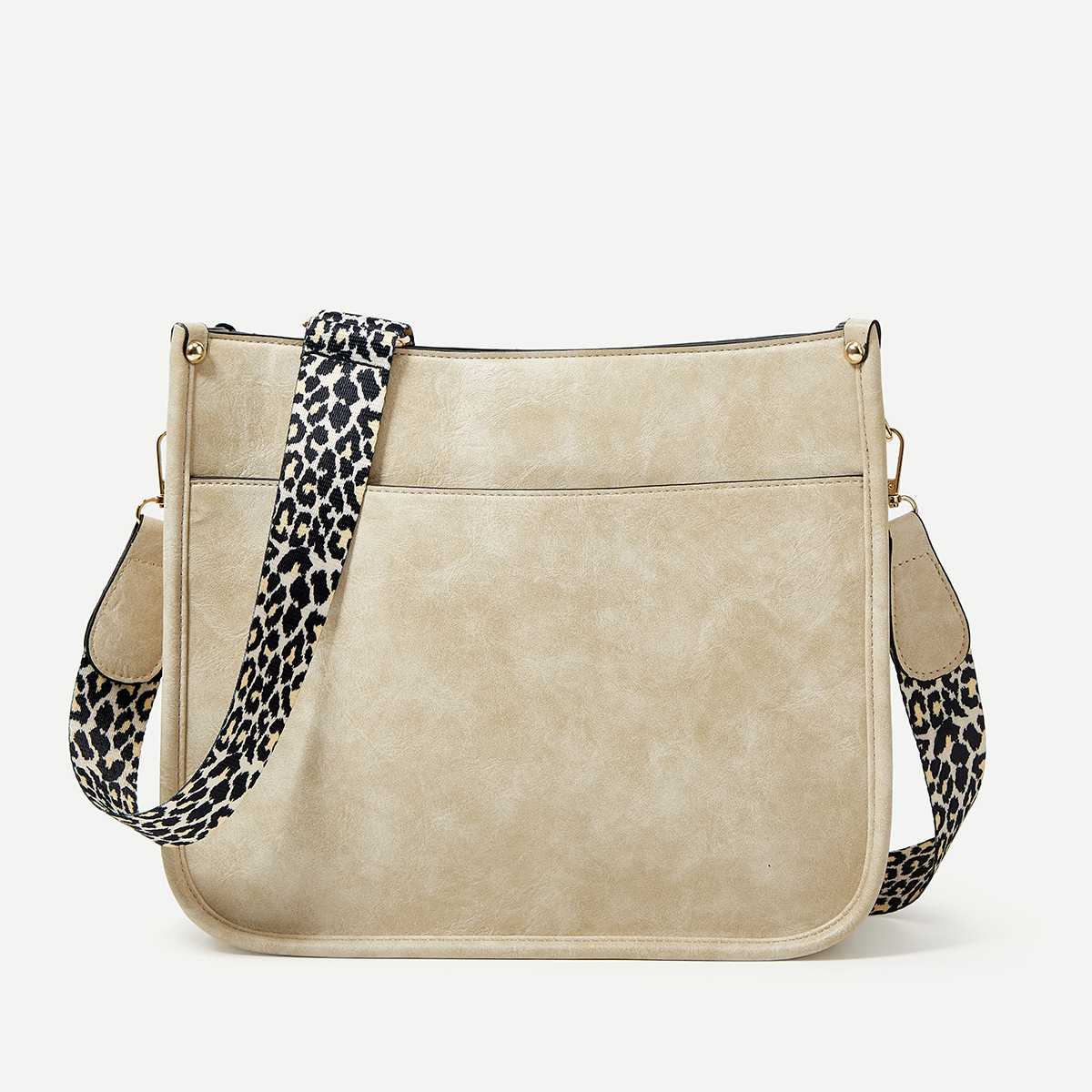 New Leopard Shoulder Straps Quality Pu Leather Shoulder Bag