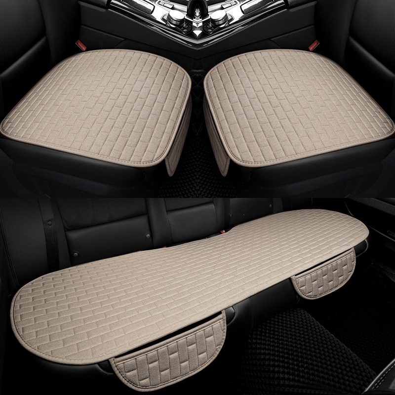 Upgrade Car Universal Linen Car Seat Cover Set Comfort Style - Temu