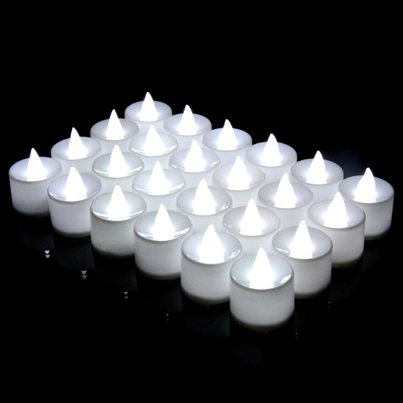 24pcs Flameless Tea Lights: Battery-Operated Candles for Home Decor & Gifts