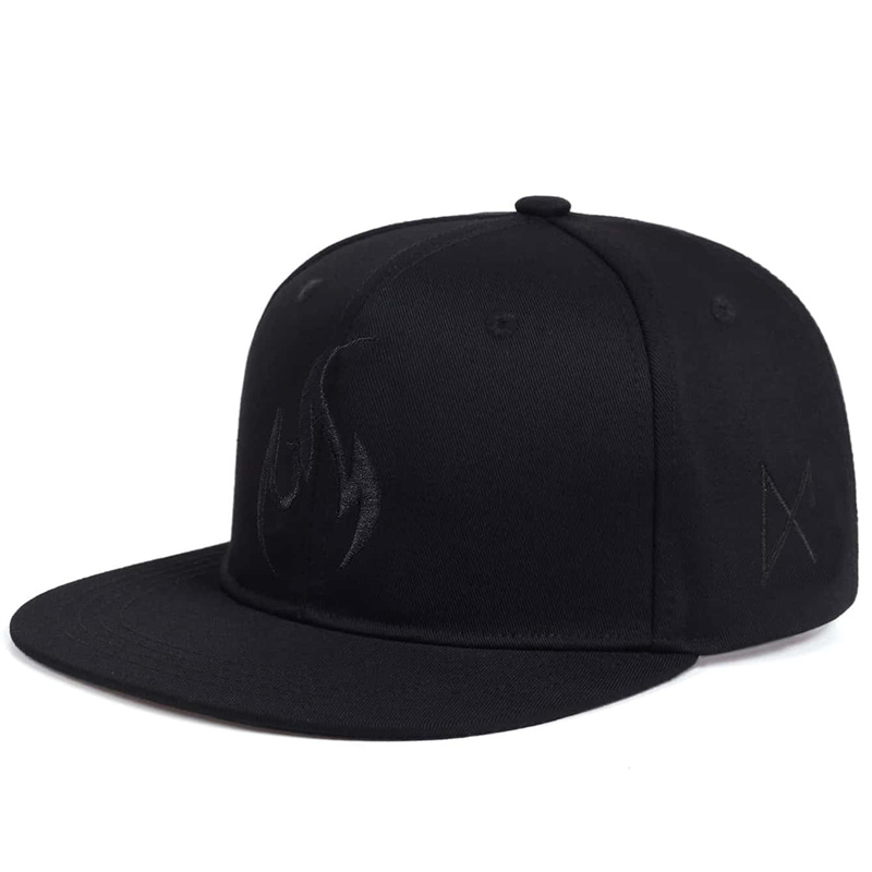 Black Preppy Flame Baseball Baseball Hat, Dad Hats, Men's Casual Hip Hop Baseball