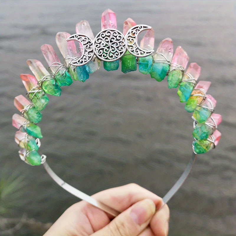 Gorgeous Moon Sun Crystal Crown Hoop A Magical Gift From The