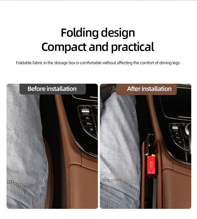 Siège de voiture Gap intérieur en cuir PU boîte de rangement porte