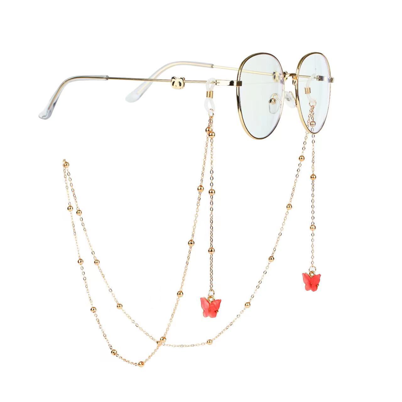 Butterfly Beads Glasses Chain Mask Holder