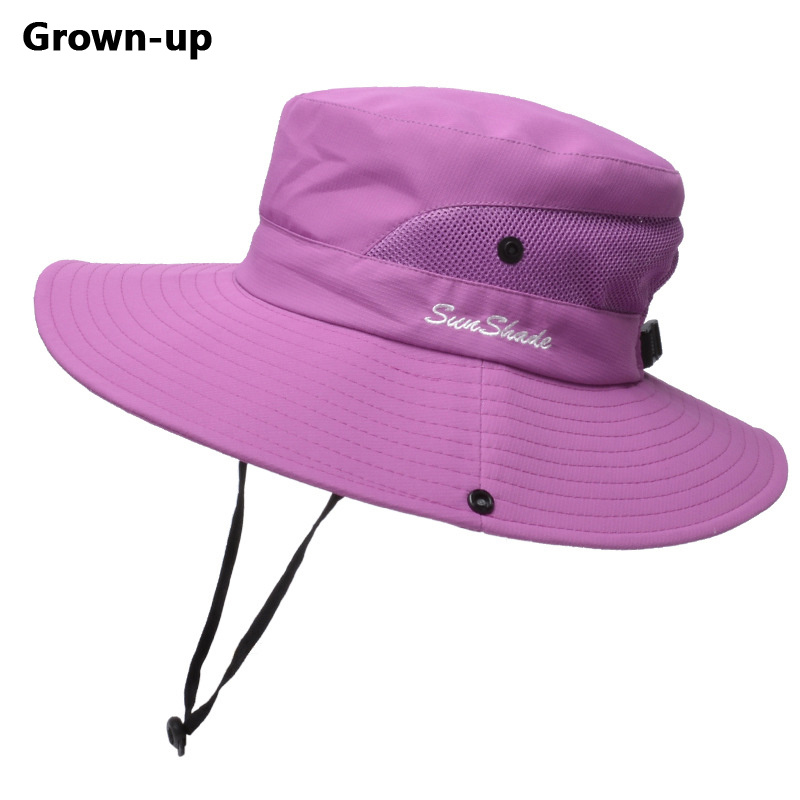 Foldable Summer Bucket Hat Purple For Women With Removable Big