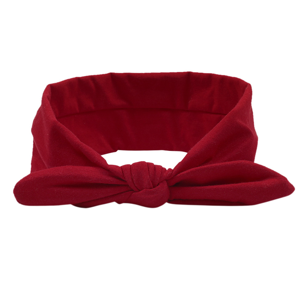 Bandeau oreille de lapin élastique uni bandeau Turban bandeau