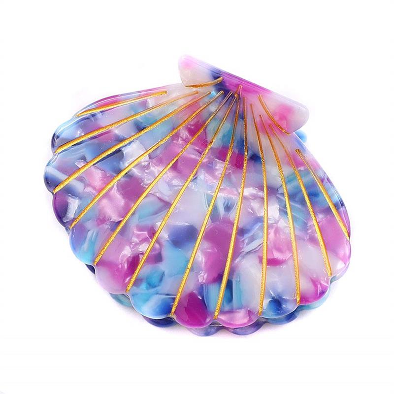 E-shop 1pc Shell Design Haarklaue minimalistische Bananenclip süße Haarnadel rutschfeste Haar-Accessoire