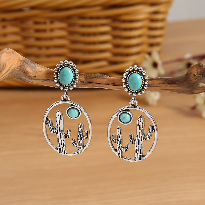 pendientes-colgantes-gota-turquesa-cactus-hueco-vintage-temu-mexico