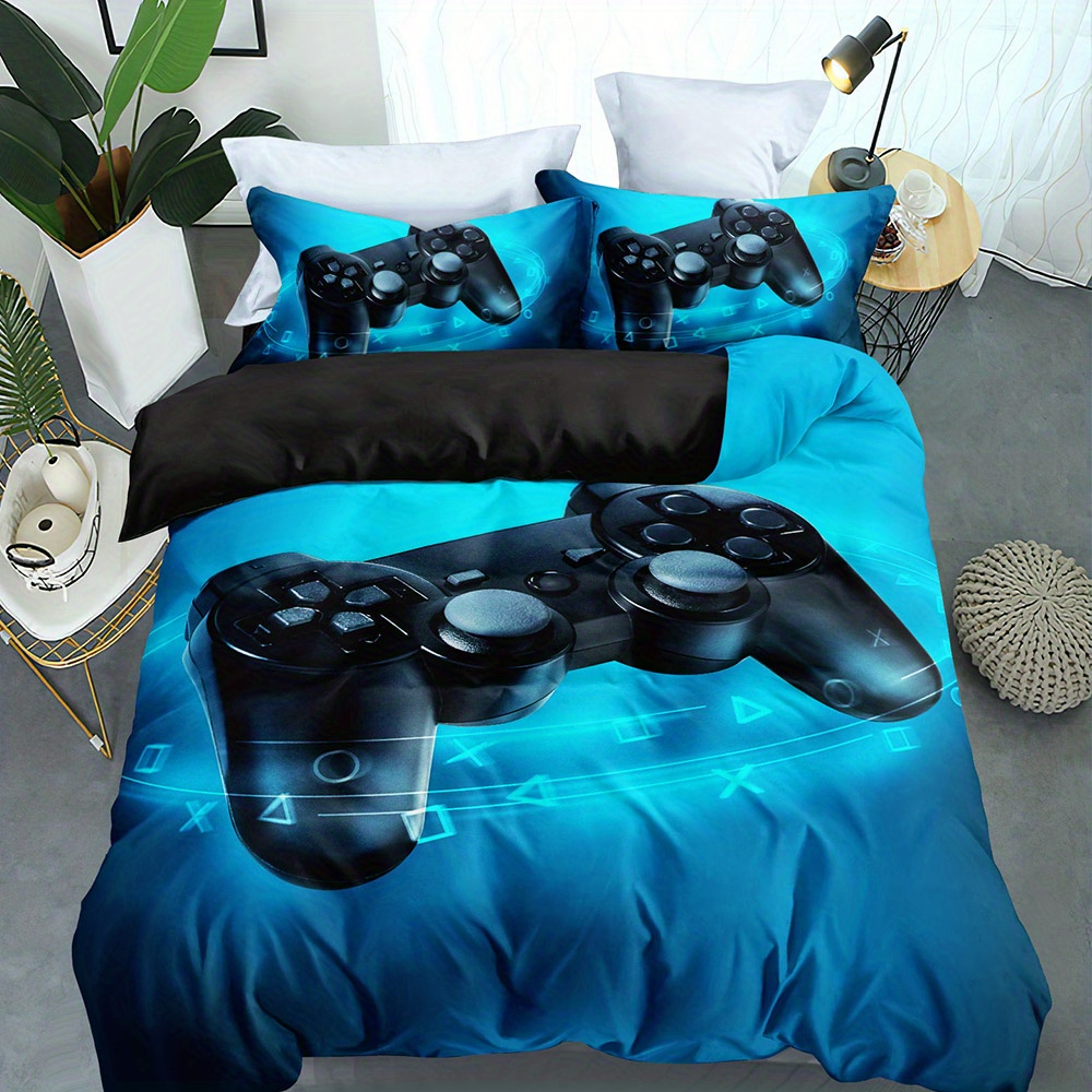 3pcs Duvet Cover Set Video Games Pattern Bedding Set Duvet Cover For Bedroom Guest Room 1 Duvet Cover 2 Pillowcases Without Core