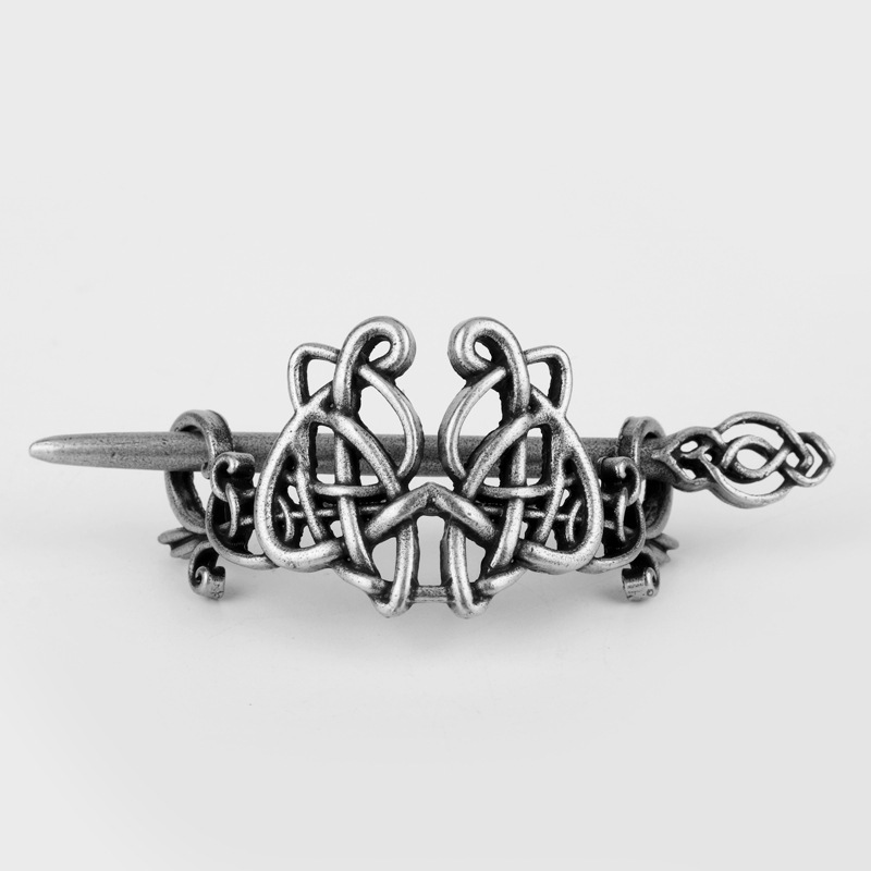 Viking Celtic Hair Clips Hairpins- Viking Hair Accessories Celtic Knot Hair  Pins Antique Silver Hair Sticks Irish Hair Decor Accessories for Long Hair