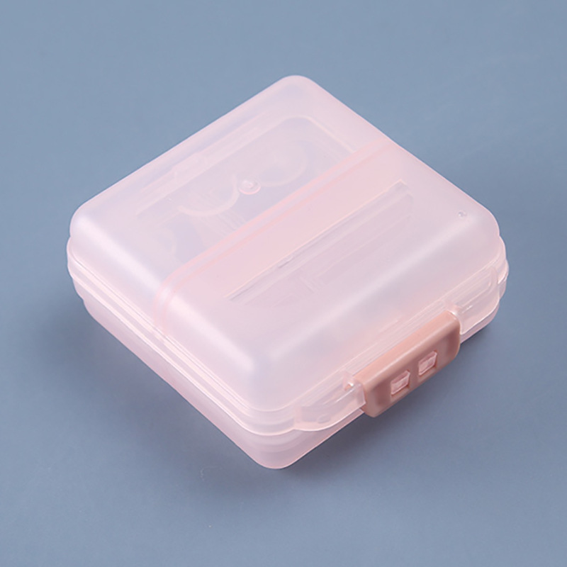 Portable small pill box pill medication dispenser box travel 7 days 4  compartments pink