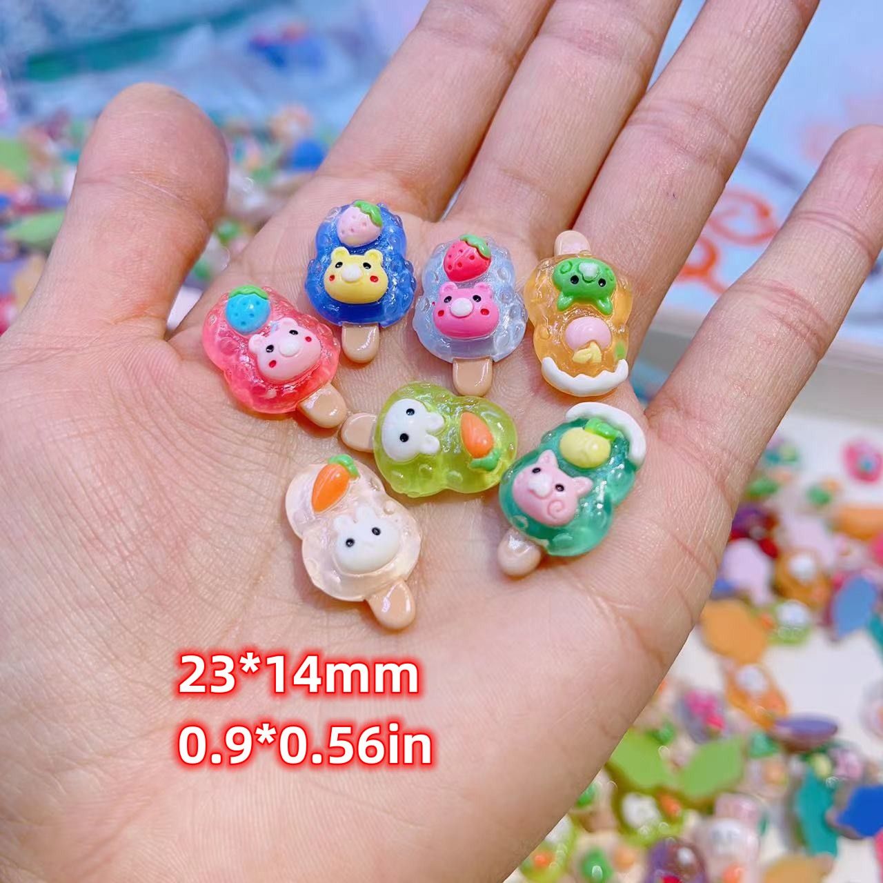 Diy Ice Cream Cartoon Animals Earrings Hair Accessories Decorative Patches  Children Stickers Materials Free Glue - Toys & Games - Temu