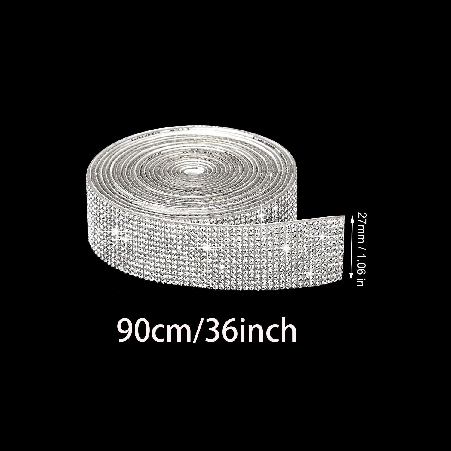 3rolls Self Adhesive Rhinestone Ribbon Diamond Rhinestone Strips  Nonwashable For DIY, Crafts, Art, Decoration