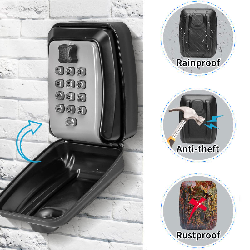 Key Safe Outdoor Plastic Digital Combination Lock Storage - Temu