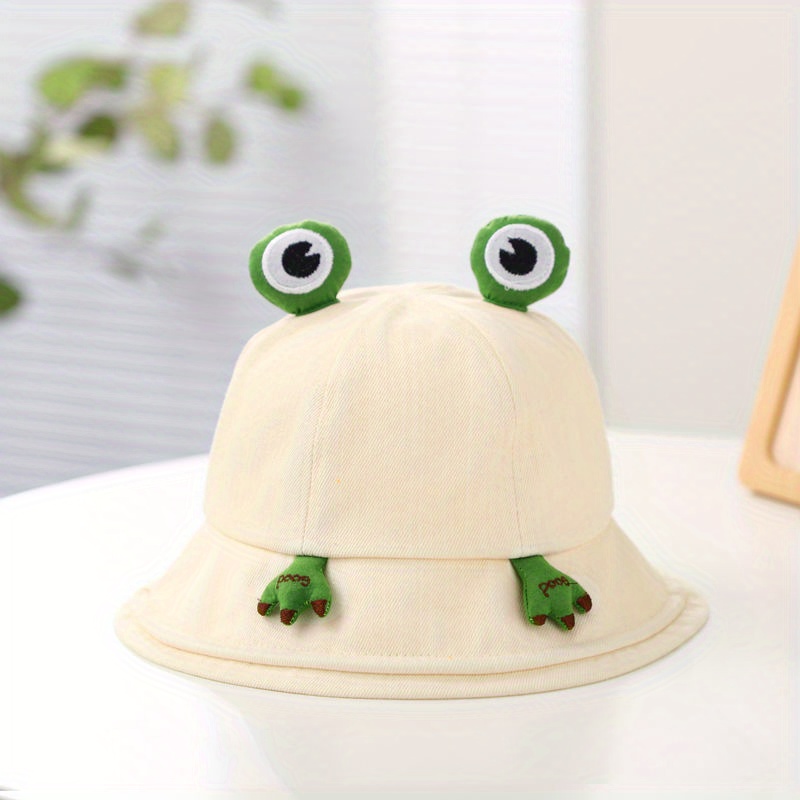 Sunjoy Tech Cute Frog Bucket Hat, Summer Beach Bucket Sunhat for