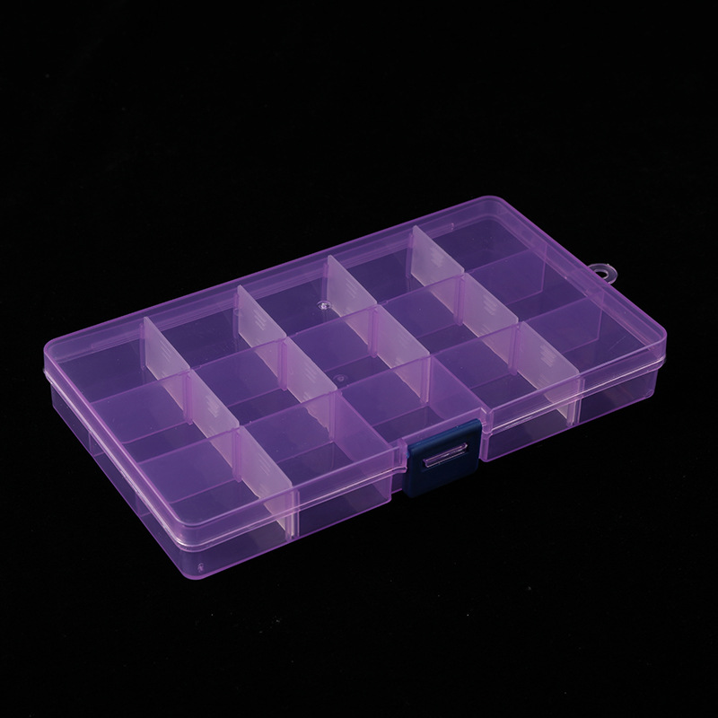1pc Small 10 Grids Transparent Plastic Tackle Box For Fishing
