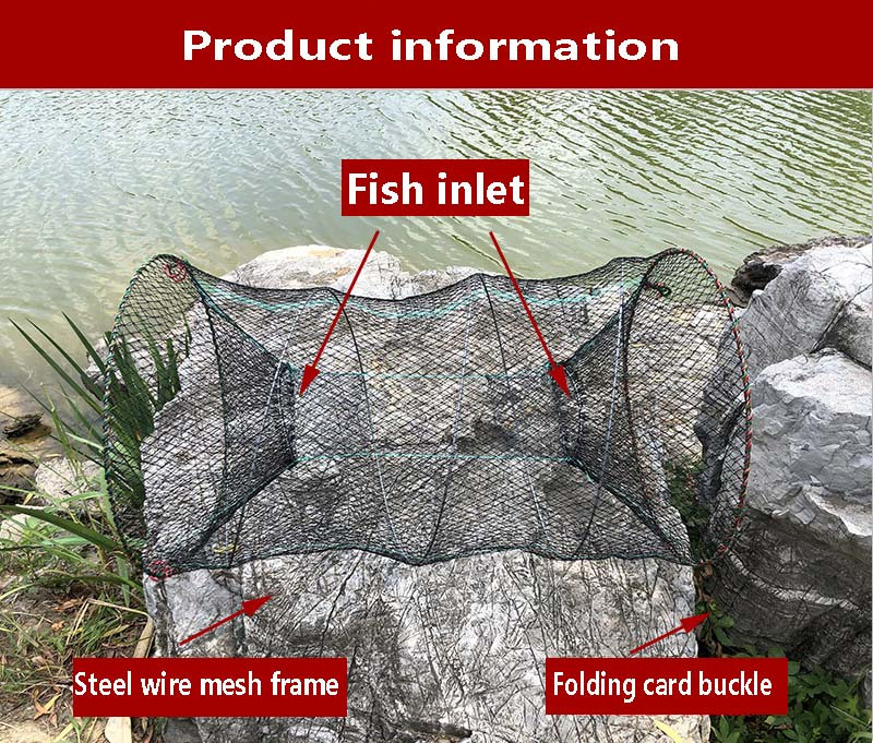  KEFFOR Large Fishnet Fishing net Pond Cleaning net Trawl net  Barbed Wire Fishing net River Barrage Fish cage Shrimp cage net Eight  Character net Tiger net : Sports & Outdoors