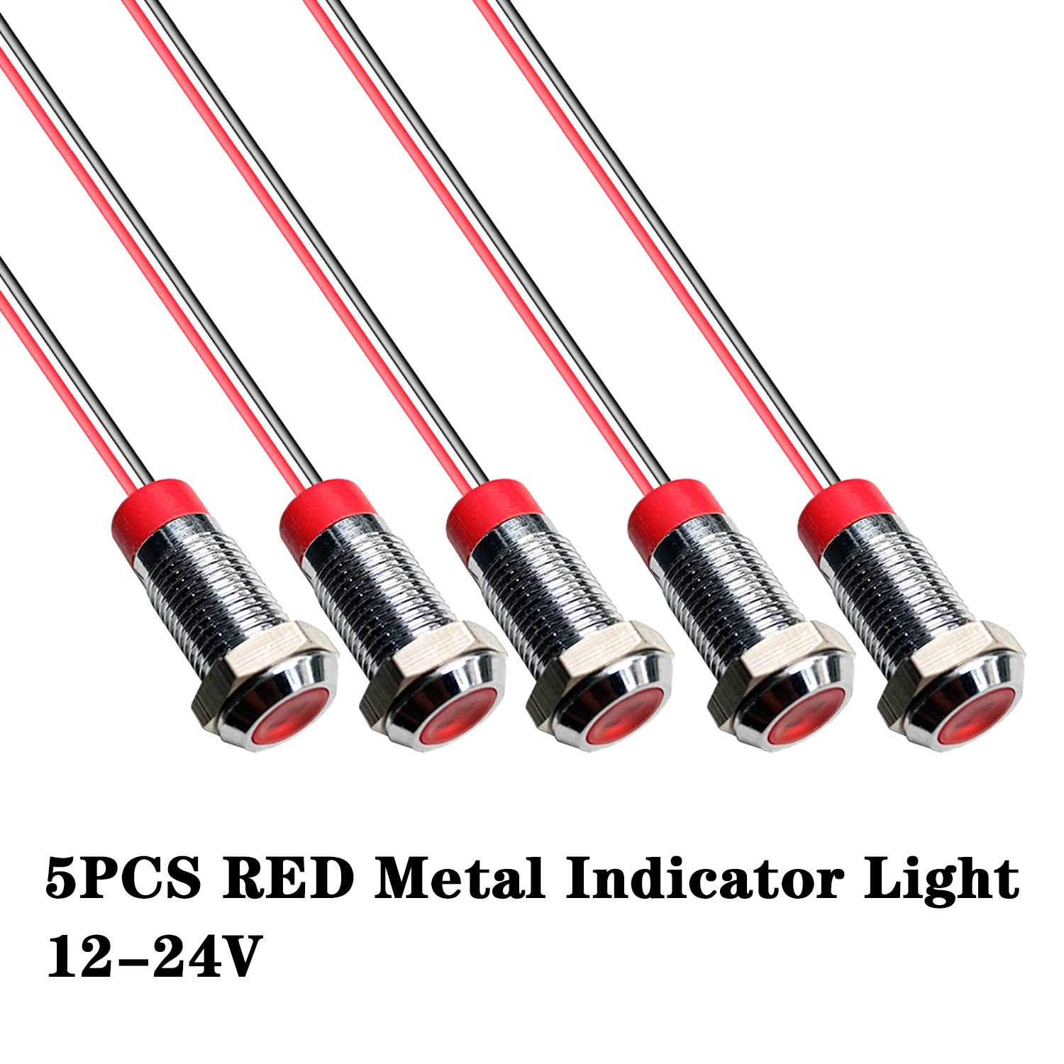 Led Metal Indicator Light 12/24vdc Waterproof Signal Lamp - Temu