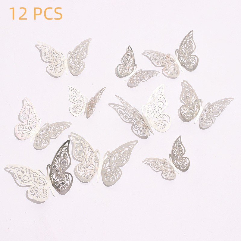 3d Golden Butterfly Wall Decor 3 Styles 3 Sizes Metallic - Temu