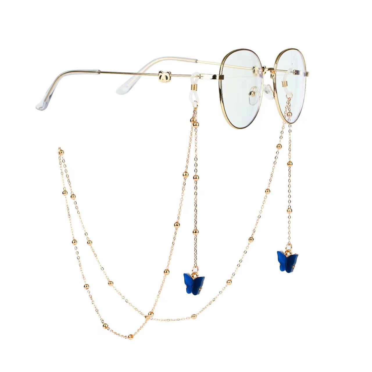 Butterfly Beads Glasses Chain Mask Holder