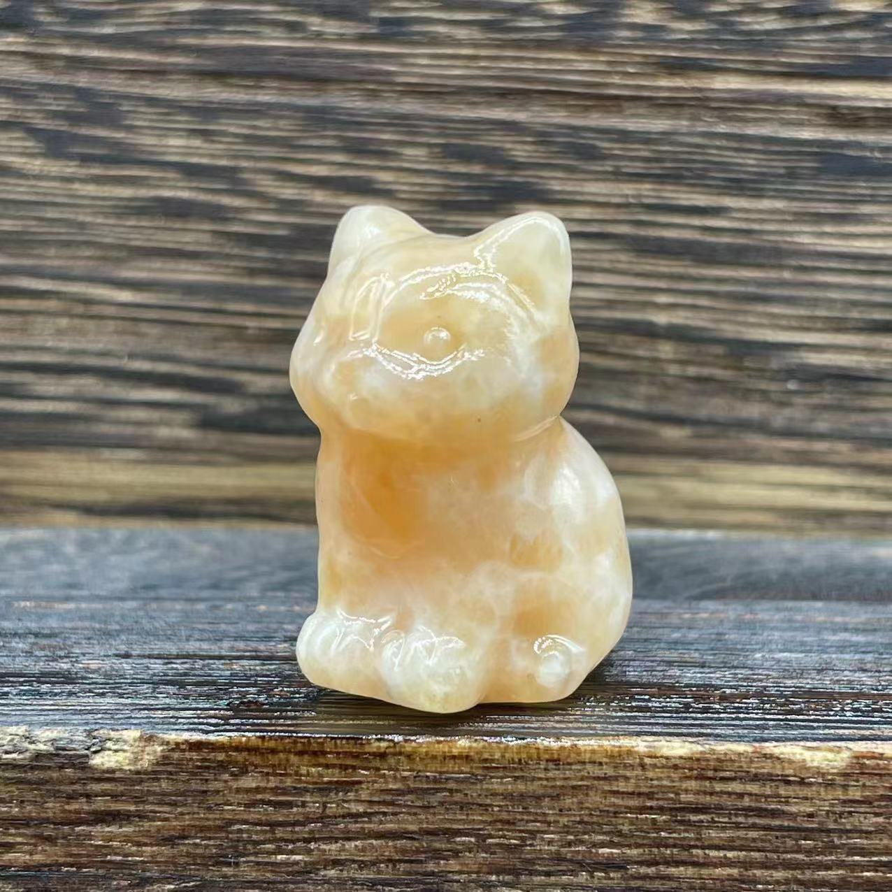 1 2 Cute Crystal Statue Carved Natural Stone Animal Figurine For Home  Office Room Decor Ornament Figurines - Toys & Games - Temu