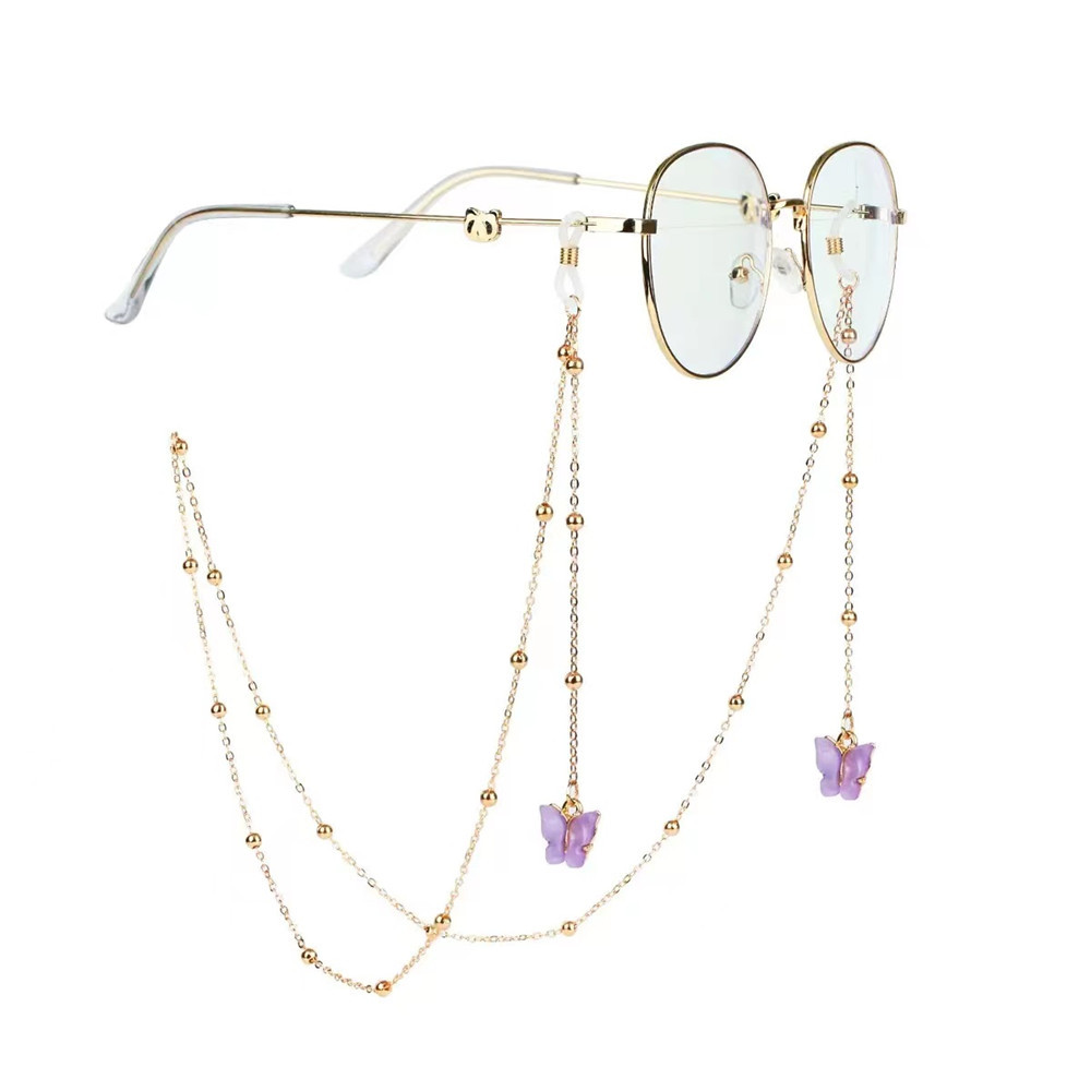 Butterfly Beads Glasses Chain Mask Holder