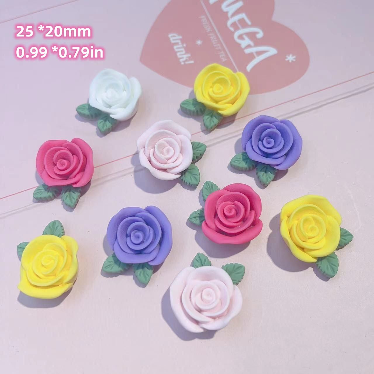 10pcs Set Diy 3d Rose Flowers Resin Charms For Earrings Jewelry Hair  Accessories Ornaments Phone Case Keychain Crush Clogs Cup Refrigerator  Stickers Children's Materials With Glue | Free Shipping For New Users |