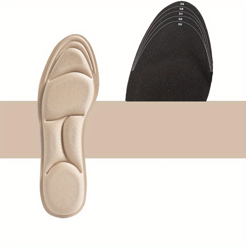 TEMU Semelles intérieures 6D pour de longues heures de station debout, semelle ultra-douce, soulagement confortable de l'-pied, épaissie, -fatigue,