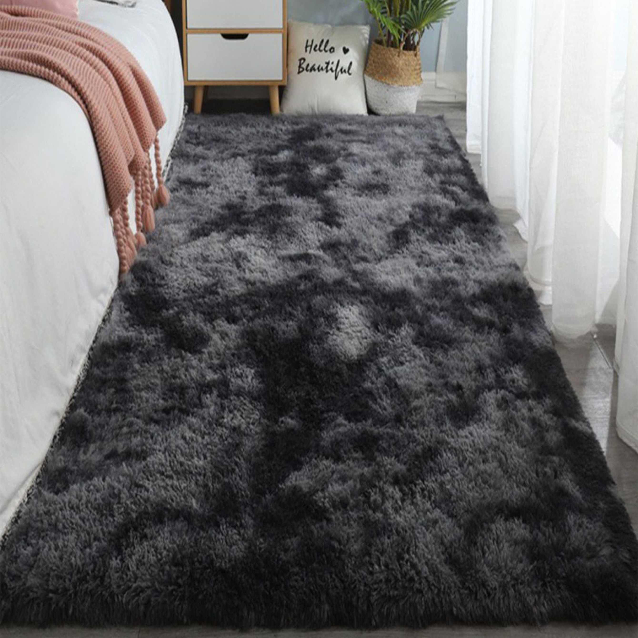 TAPPETO PICCOLO GRANDE shaggy grigio crema soggiorno camera da letto  soffice tappeto morbido nuovo tappetino EUR 59,38 - PicClick IT