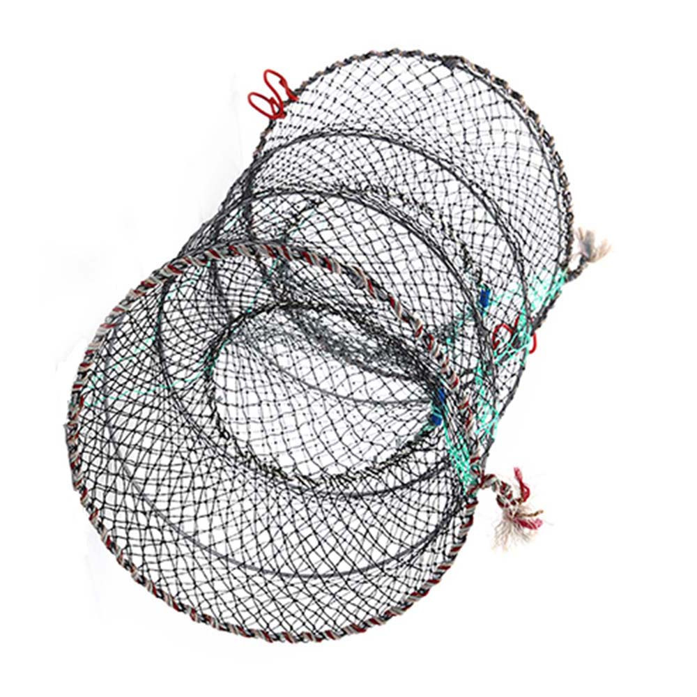 Alomejor Fishing Net Trap Shrimp Cage Nylon Foldable Crab Fish Trap Cast  Zipper Lobster Trap Perfect For Crab Crayfish Shrimp Prawn