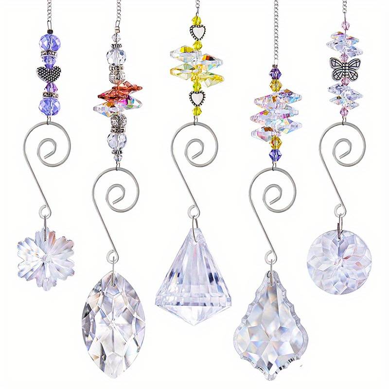 3 Pack Large Crystal Suncatchers - 4.7" Window Prisms For