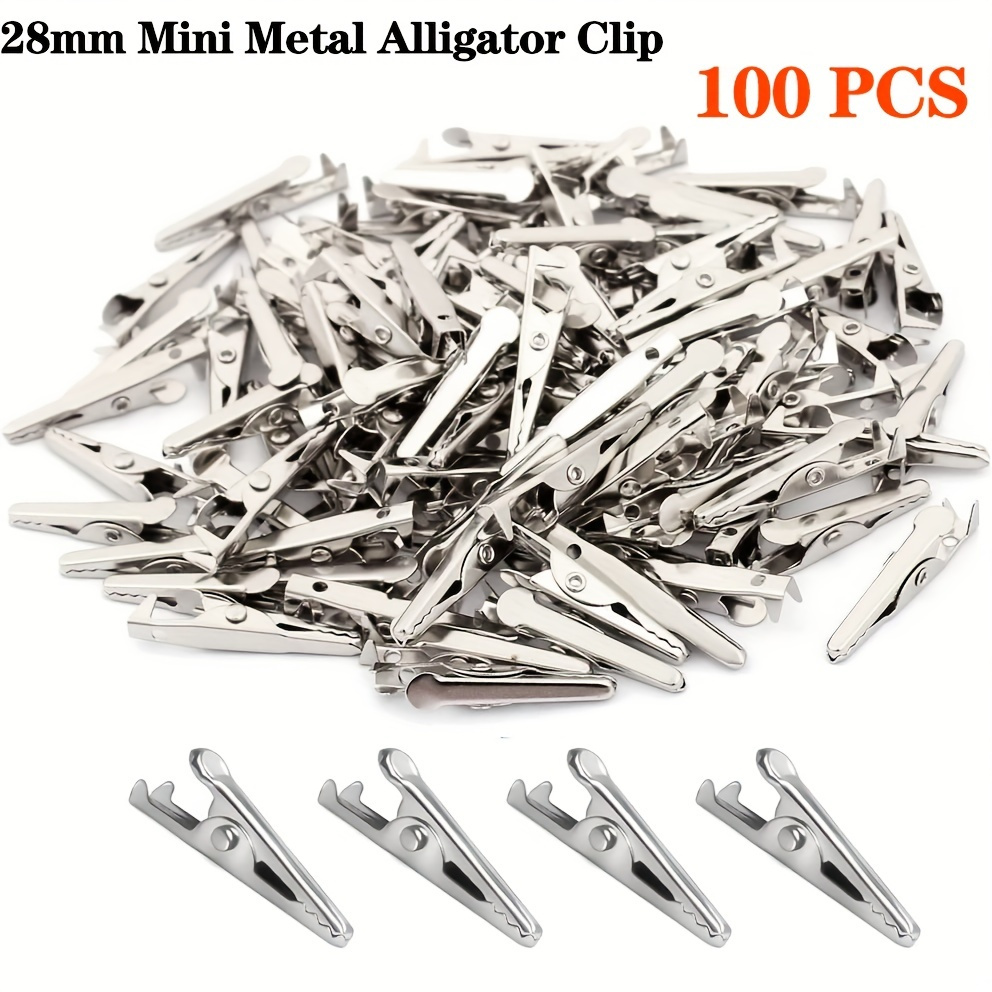 Temu 50 Pcs Alligator Clips Metal Hair Clips, Bobby Pins, Hairpins Flat Hair Bow Clips Making Bulk DIY Supplies for Crafts Accessory, Christmas Gifts
