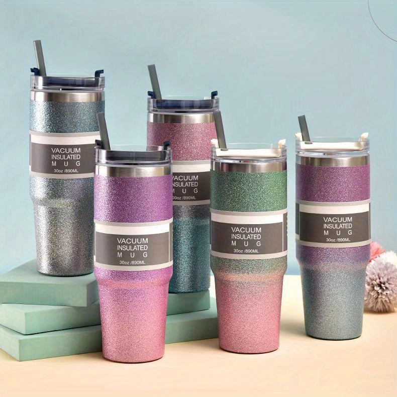 Gradient Color Insulated Cup Diamond Paint Shiny Fashion - Temu