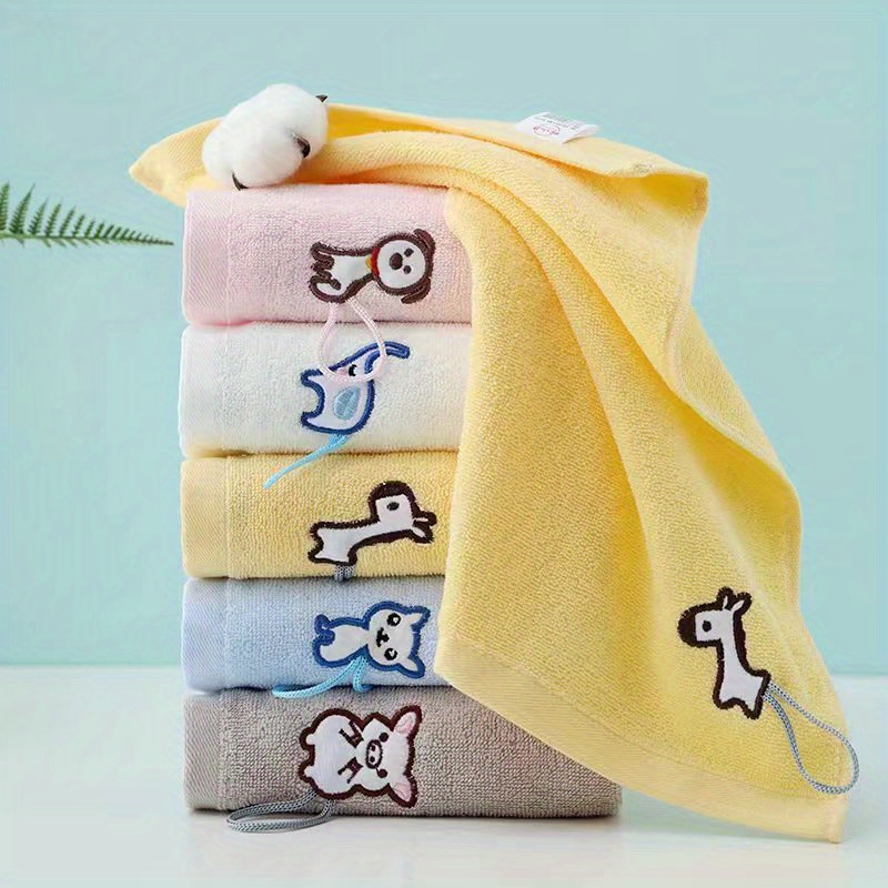 Cartoon Embroidered Hand Towel, Household Cotton Hand Towel, Soft Cute Face  Towel, Absorbent Towel For Home Bathroom, Bathroom Supplies, - Temu