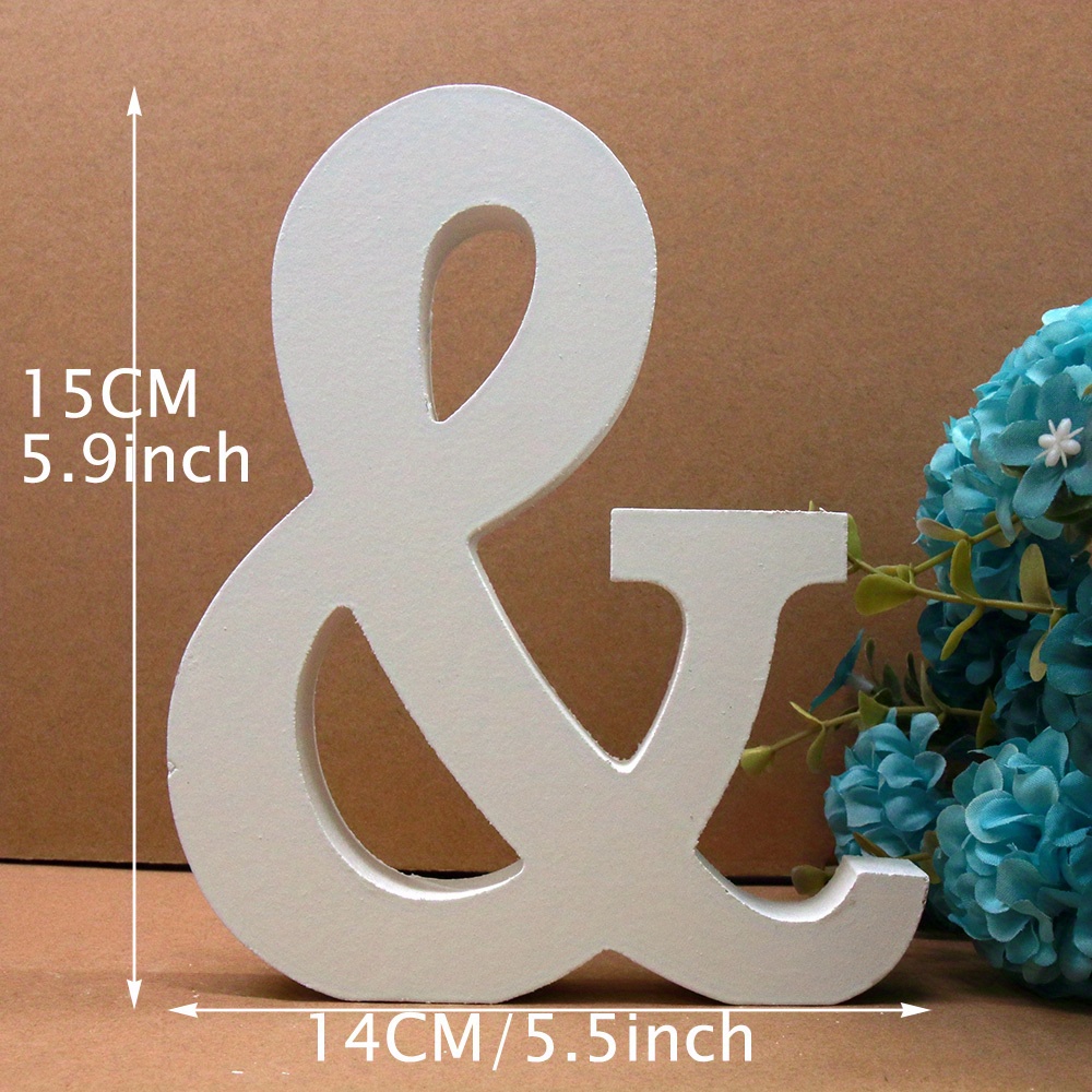 8CM Free Standing White Wooden Letter DIY Personalised Name Design Art  Craft Heart English Alphabet Wedding Home Shop Decoration - AliExpress