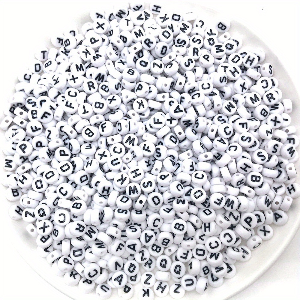 100pcs Alphabet Acrylic Beads for DIY Jewelry Making