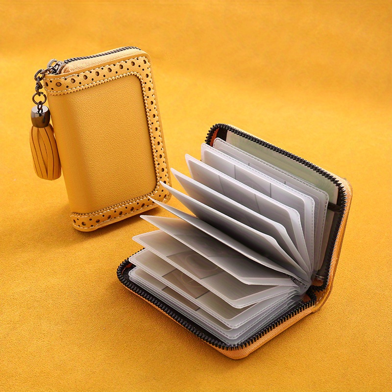 New Cute, Small And Large Capacity Multi-card Pu Leather Card Case