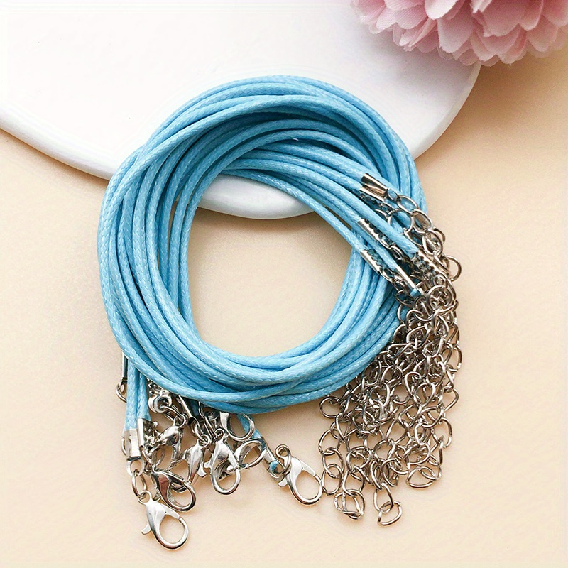 Mixed Colors Leather Cord Necklace Korea Wax Rope Cord - Temu