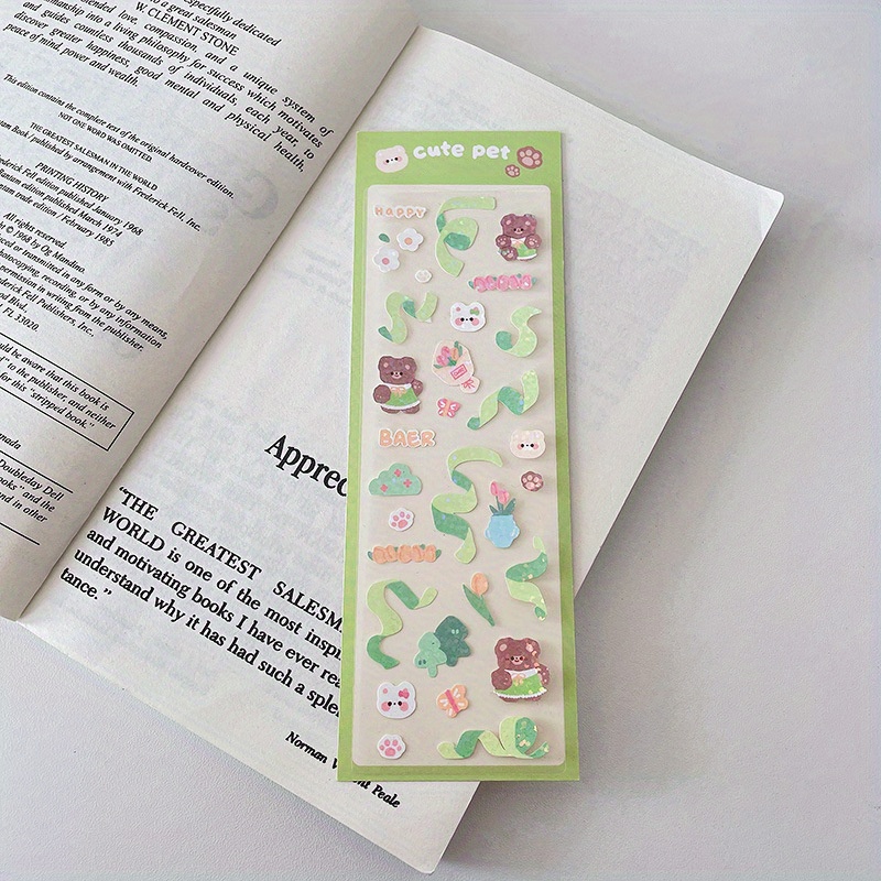 Diy Journal Sticker Laser Goo Card Sticker Cute Journal Temu